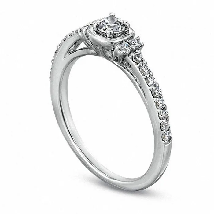 033 CT TW Natural Diamond Promise Ring in Sterling Silver Goldia Rings 033 CT TW Natural Diamond Promise Ring in Sterling Silver Goldia Rings