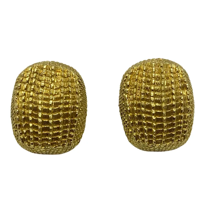 David Webb David Webb 18K Yellow Gold Armadillo Style Earrings Earrings