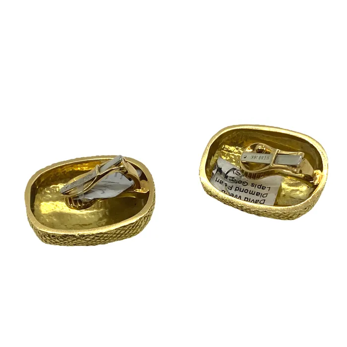 David Webb David Webb 18K Yellow Gold Armadillo Style Earrings Earrings