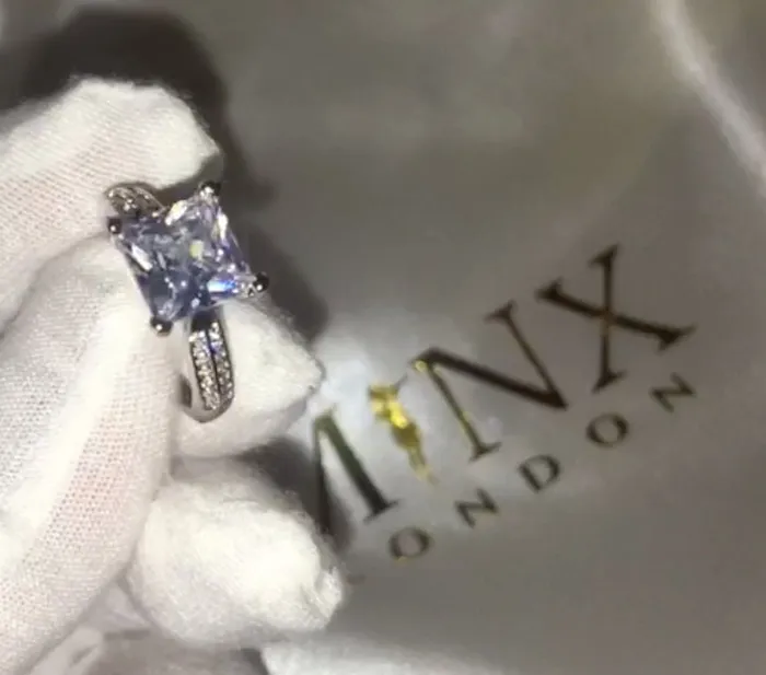 Minx London Rings Yellow Diamond Ring Yellow Diamond Engagement Rings Platinum Plated Ring Wedding Ring Womens Engagement Ring Solitaire Ring