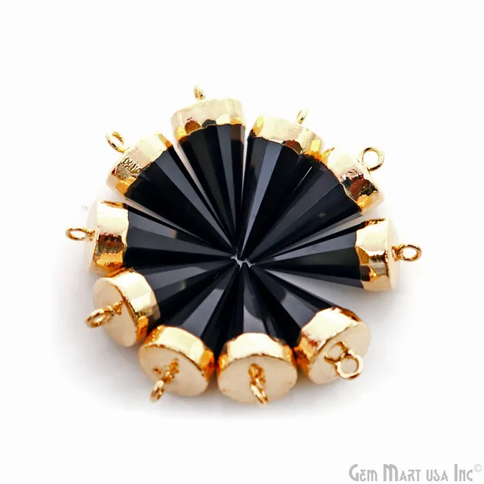 Necklaces Black Onyx Spike 23x10mm Gold Electroplated Gemstone Pendant Connector GemMartUSA Necklaces Black Onyx Spike 23x10mm Gold Electroplated Gemstone Pendant Connector GemMartUSA