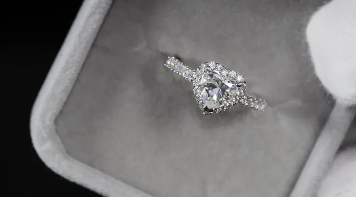 Rings Lab Diamonds London Moissanite Diamond Heart Ring Lab Diamond Heart Ring