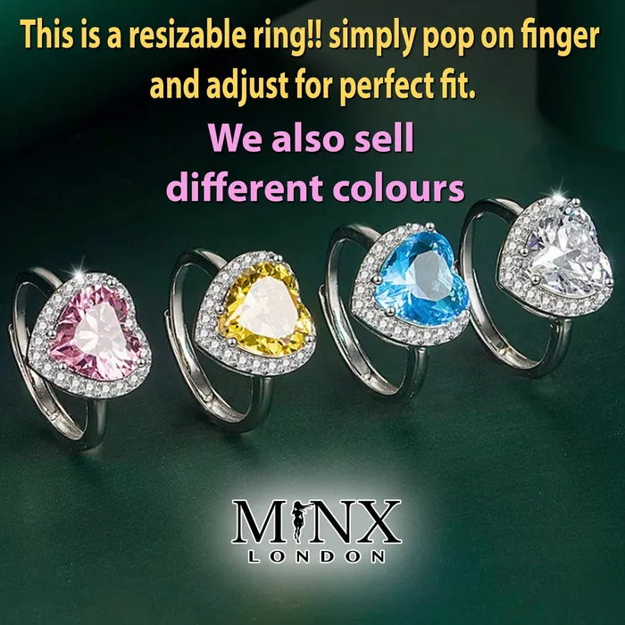 Rings Minx London Heart Ring Pink Diamond Ring Heart Shaped Ring Heart Shape Ring Diamond Heart Ring Heart Ring with Diamonds Engagement Ring