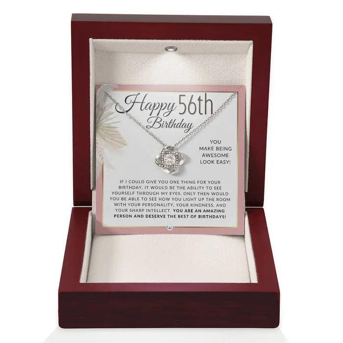 Necklaces ShineOn Fulfillment 56th Birthday Gift For Her Necklace For 56 Year Old Beautiful Womans Birthday Pendant Jewelry