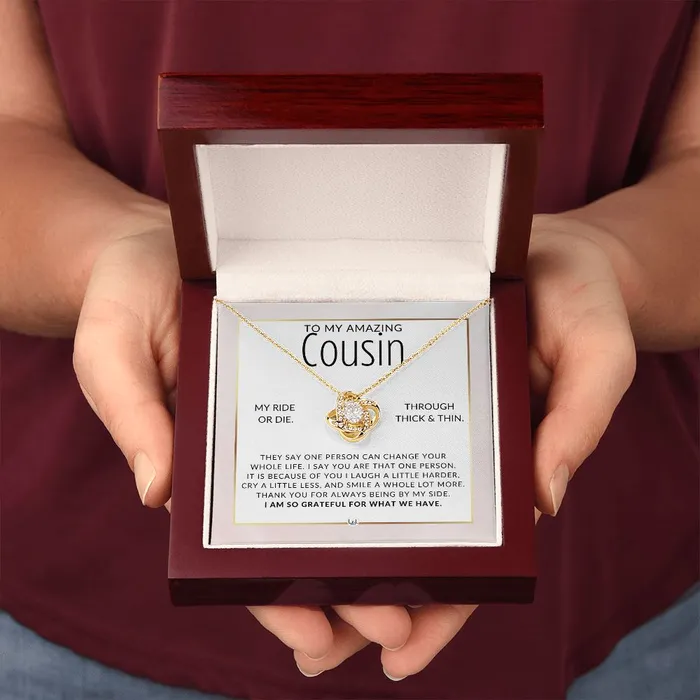 Necklaces ShineOn Fulfillment Gift For Female Cousin Ride Or Die Pendant Necklace Present For Girl Cousin Great For Christmas Her Birthday Or As An Encouragement Gift