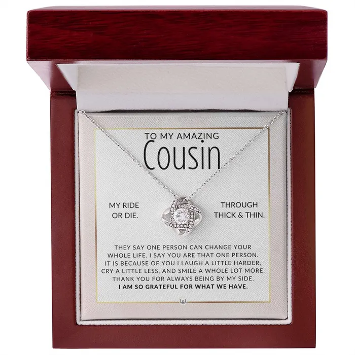 Necklaces ShineOn Fulfillment Gift For Female Cousin Ride Or Die Pendant Necklace Present For Girl Cousin Great For Christmas Her Birthday Or As An Encouragement Gift